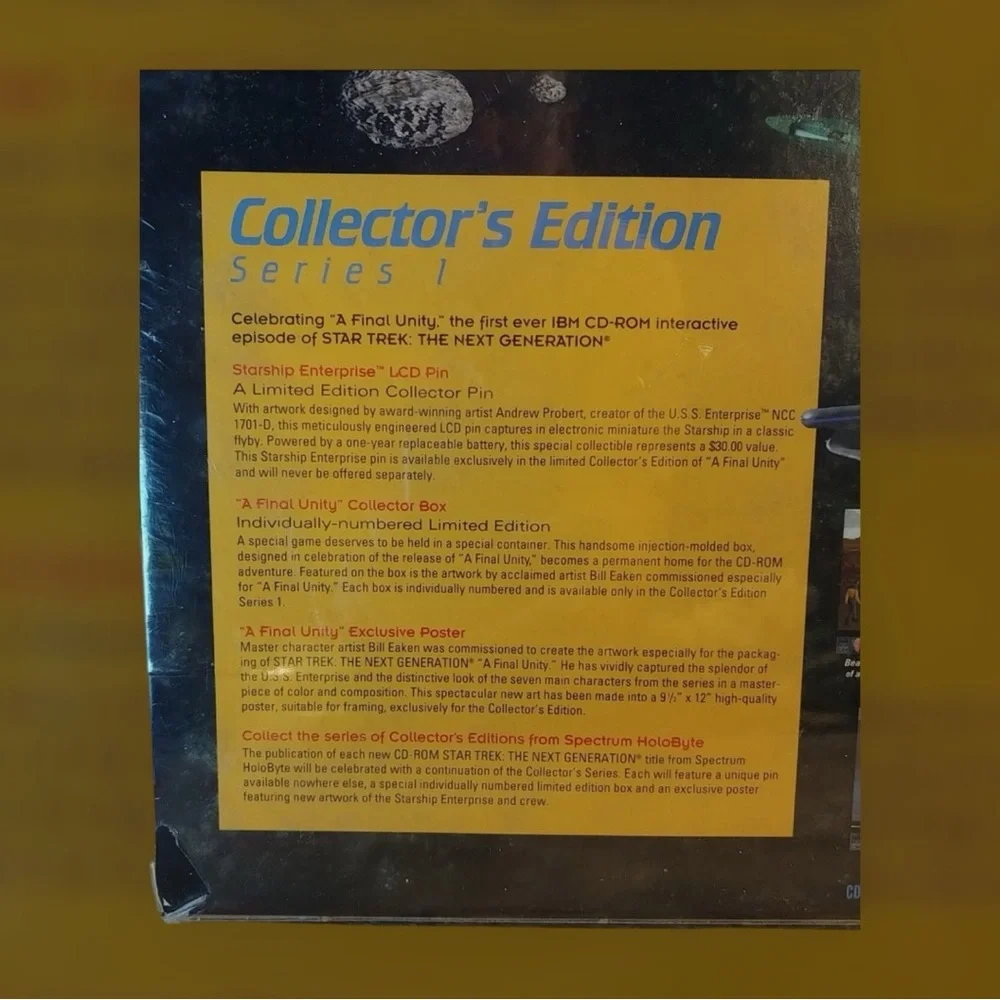 Star Trek: The Next Generation “A Final Unity”Collector's Edition-PC 1994🔥NEW🔥